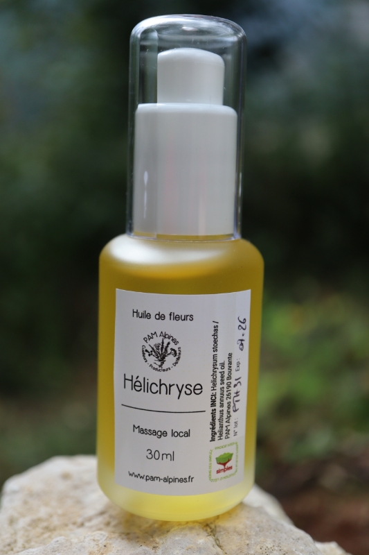 Image de Huile de massage aux Fleurs d'Hélichryse Bio
